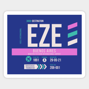 Buenos Aires (EZE) Airport Code Baggage Tag Magnet